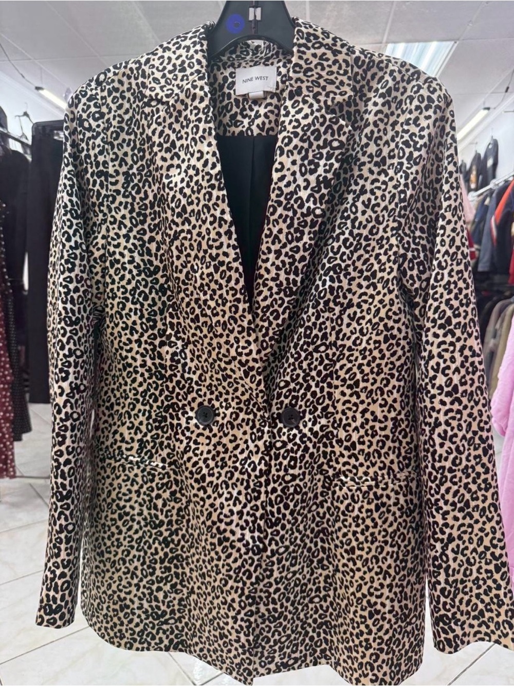 NWT Nine West Leopard Print Blazer Jacket